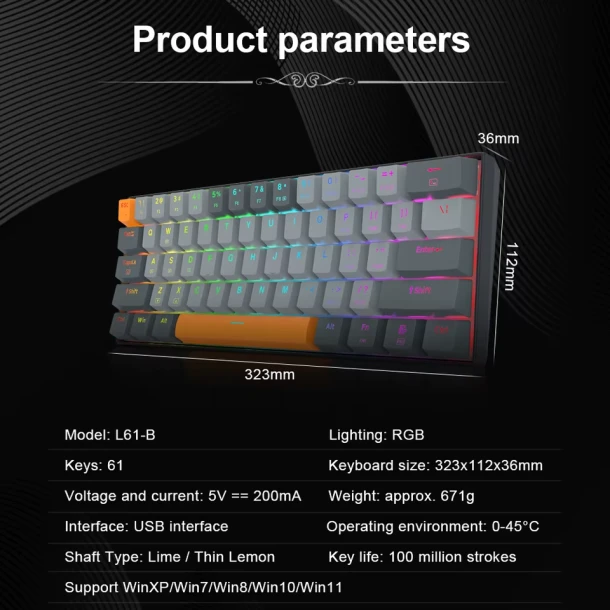 ReDragon Keybard L61-B