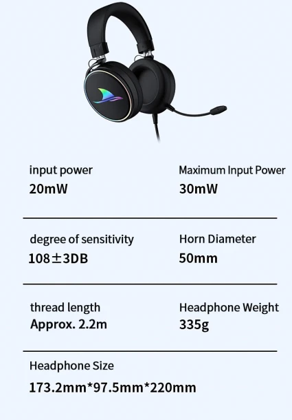 Darmoshark Headphone T1 7.1