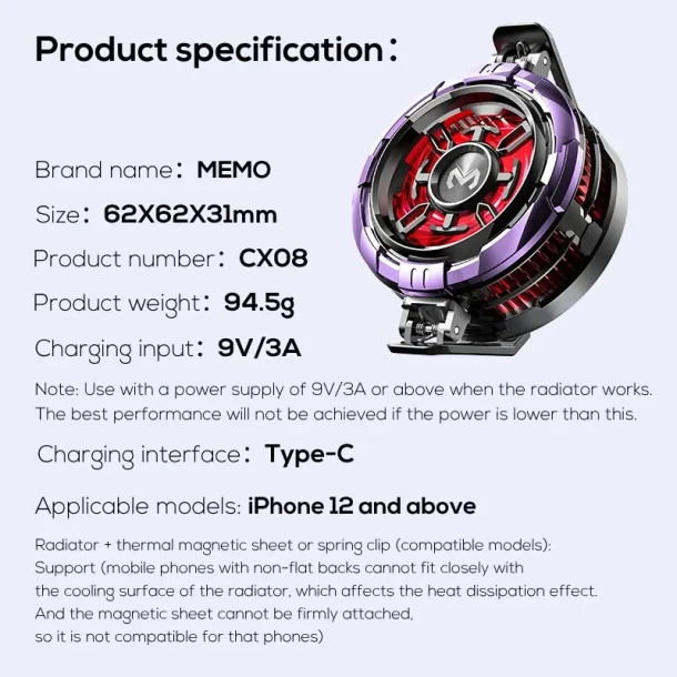 MEMO Cooling Phone CX08