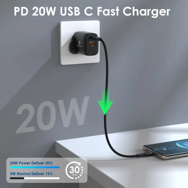 Phone Planet Charger With Cable Universal Type C 20W