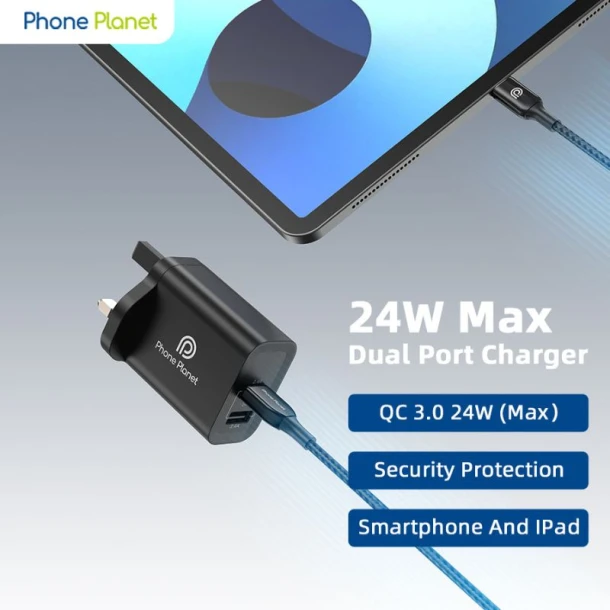 Phone Planet Charger Dual USB 24W