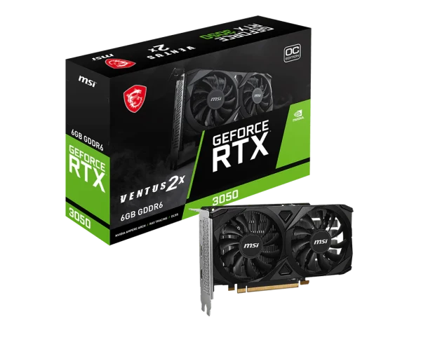 MSI GPU GeForce RTX 3050 Ventus 2X E 6G OC