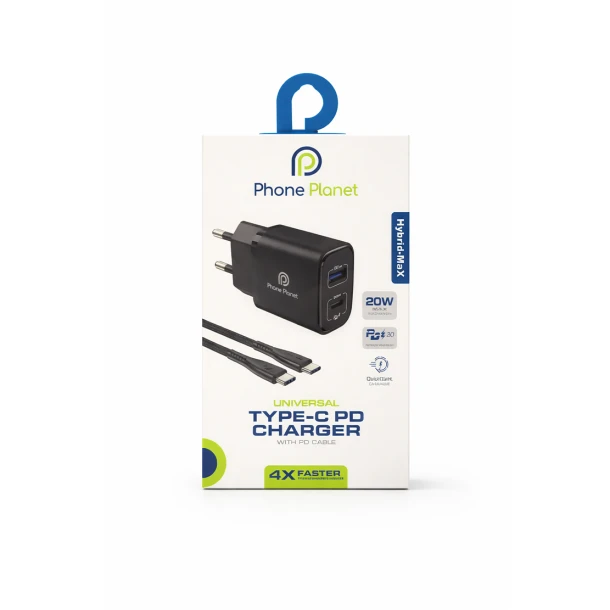 Phone Planet Charger With Cable Universal Type C 20W