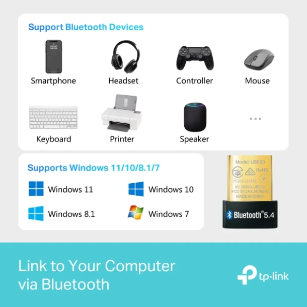 TP Link Adapter Bluetooth 5.4 UB500