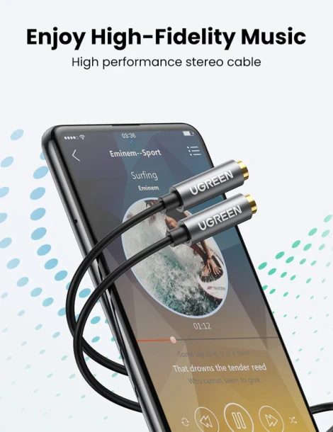 UGREEN Headphone Splitter 2Aux Adapter