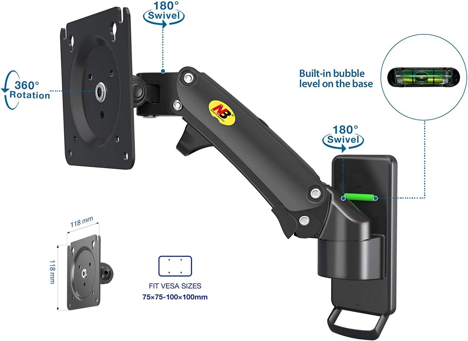 North Bayou Monitor wall Mount – f120-01